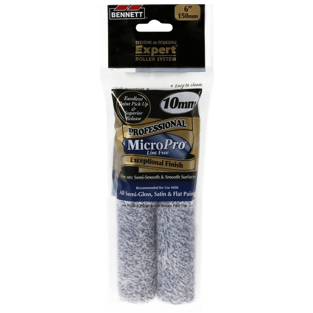 Bennett 6" Micro-Pro Roller 10MM 2pk