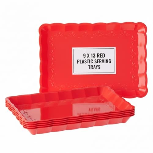 Red Plastic Trays
